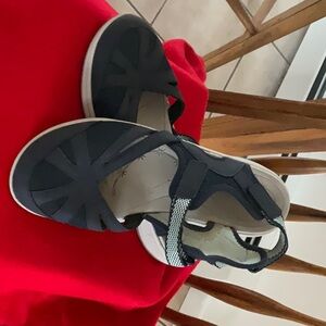 Black and White Sandals